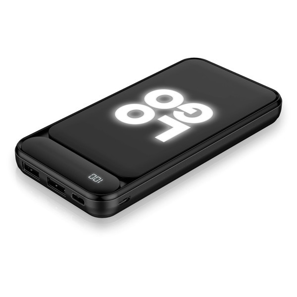 RAITO - BATTERIE DE SECOURS ULTRA SLIM RETRO-ÉCLAIRÉE 10 000 MAH NOIR