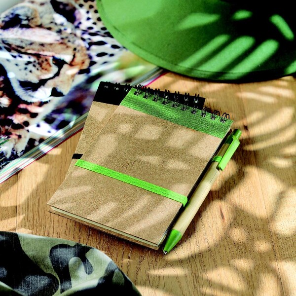 Blocnotes in carta riciclata Sonora - Lime