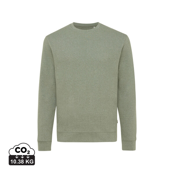 Nebarvená mikina IQONIQ Denali z recykl. bavlny - Heather Green / XS