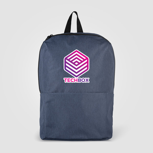 Sac Summit à dos rPET confortable avec sangles - 18 L - Bleu marine / Transfert de chaleur
