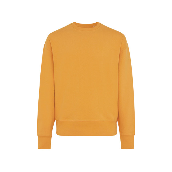 Sweater à col rond en coton recyclé Iqoniq Kruger - Sundial Orange / S