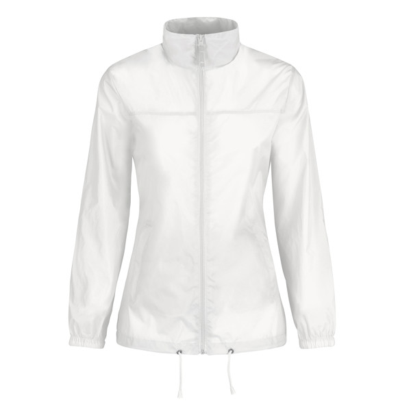 Corta-Vento B&C Sirocco Women - Nylon Tafetta Impermeável - Branco / S