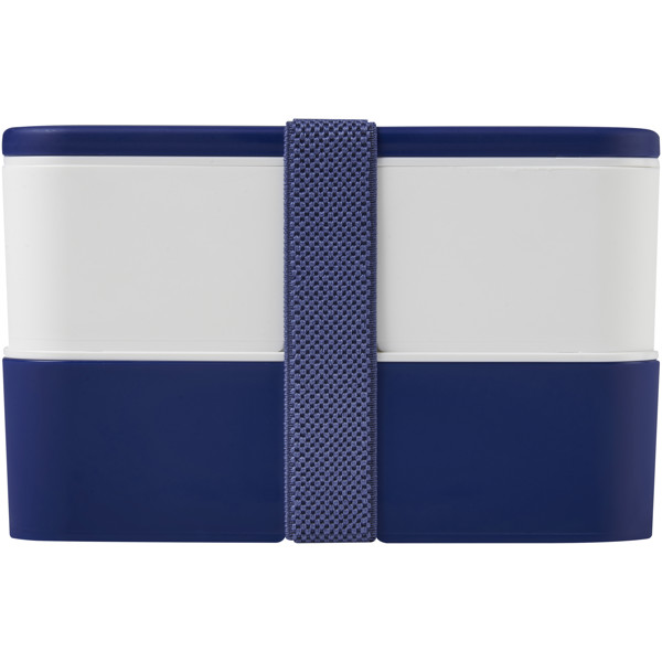 Lunch box MIYO 700+700 ml à deux blocs - Bleu / Blanc / Bleu