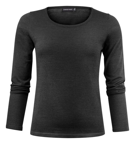 Merino U-Neck Woman Black M