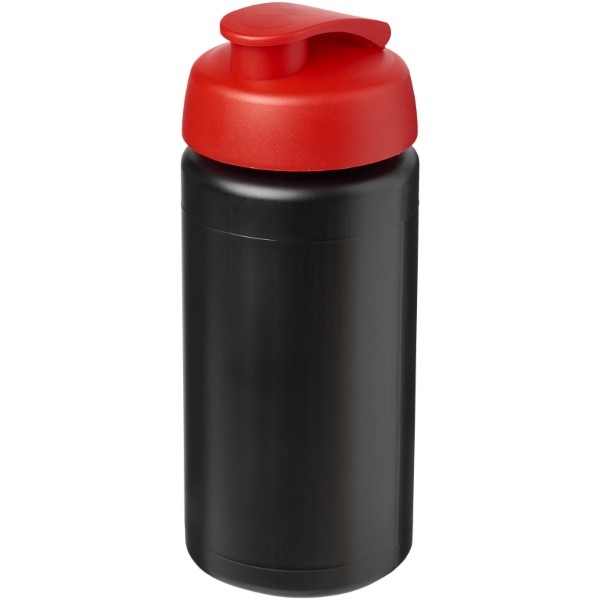 Borraccia sportiva Baseline® Plus da 500 ml con impugnatura e coperchio a scatto - Nero / Rosso