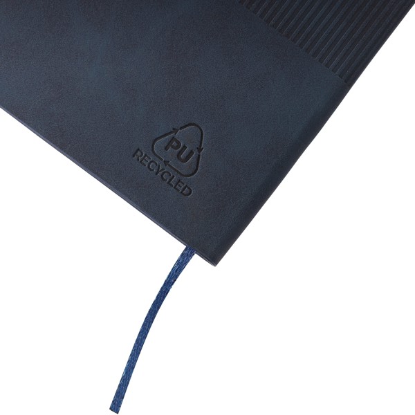 Bloco de notas em PU reciclado (A5) Elian Original - cinzento