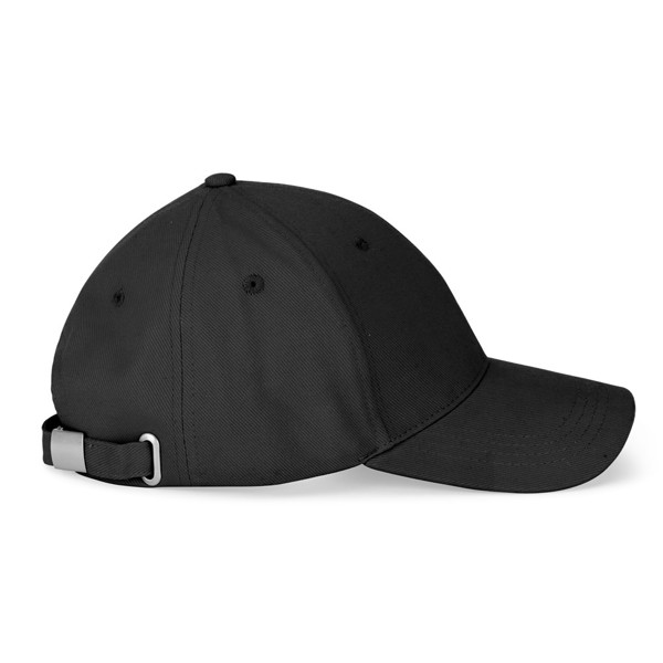 NATHAN. Čepice ze 100% bavlny (260 g/m²) se 6 panely - Černá