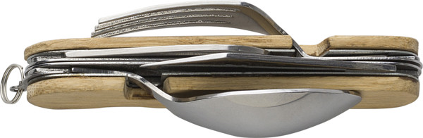 Conjunto de talheres de bambu Ainsley