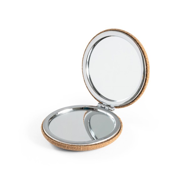 PS - TILBURY. Folding cosmetic mirror in cork