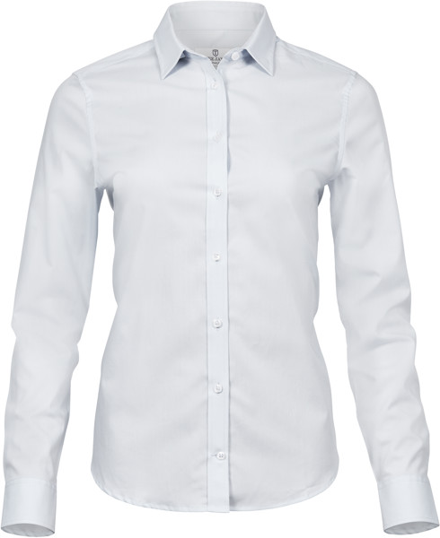 Luksuzna raztegljiva bluza z dolgimi rokavi Tee Jays | TJ 4025 - Bela / 3XL