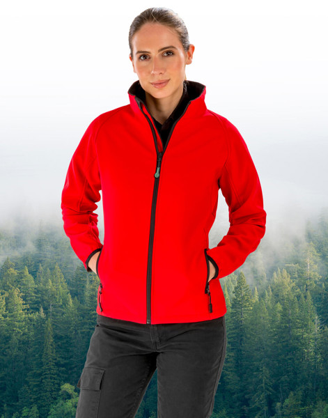 Ladies' Printable Softshell Jacket - White / Black / S (10)