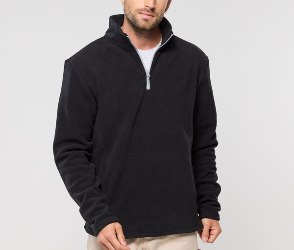 Polaire col zippé contrasté - GREY / XS