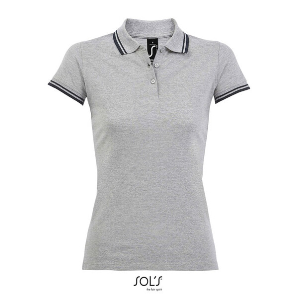 PASADENA pólo mulher 200g Pasadena Women - Grey Melange / French NavyL