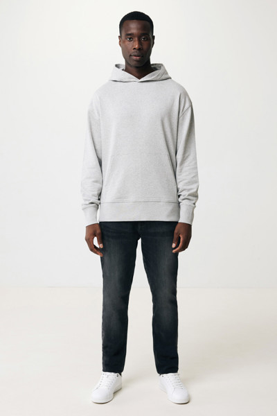 Mikina s kapucí Iqoniq Yoho relaxed fit z recykl. bavlny - Heather Grey / XXXL