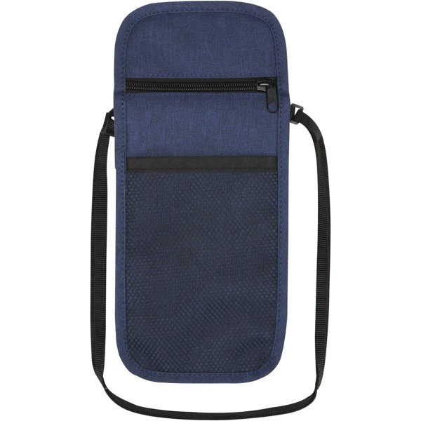 Pochette de voyage intelligente Ross recyclée et certifiée GRS - Bleu cobalt