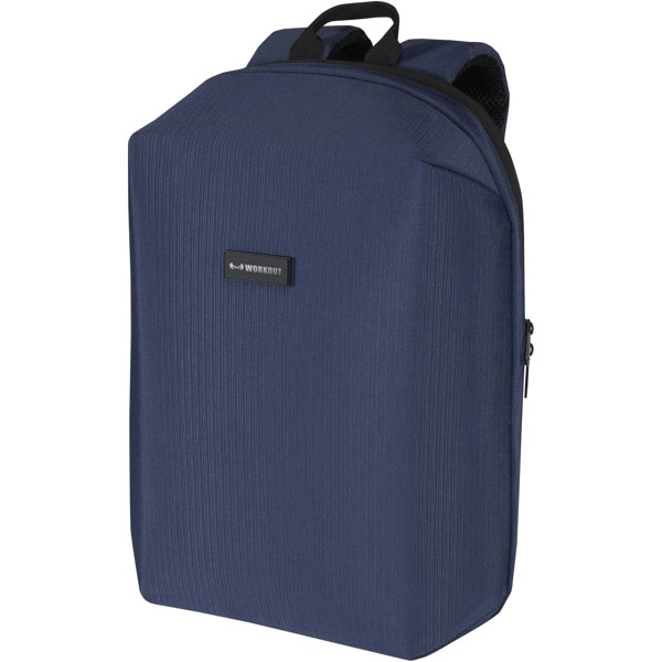 Sac à dos antivol pour ordinateur portable 15" Luma de 10 L en matériaux recyclés GRS - Marine