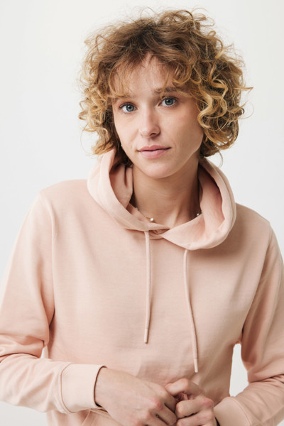 Iqoniq Rila lightweight recycled cotton hoodie - Peach Nectar / L