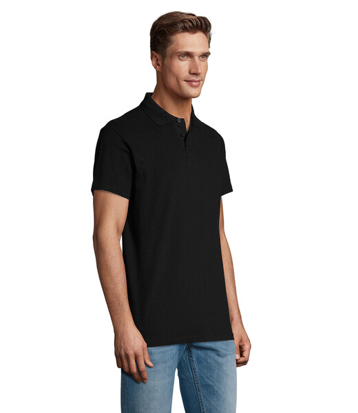 SPRING II  Polo homen  210g - Preto4XL