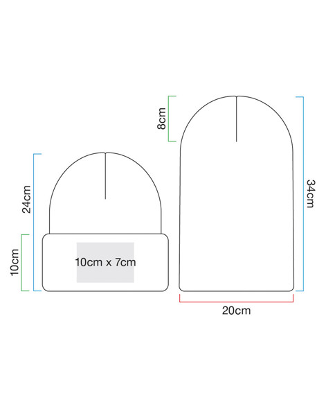 Berretto Original A Righe Con Risvolto Profondo - Soft White / Classic Red / ONE SIZE