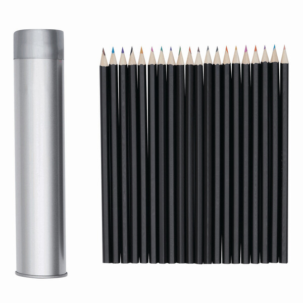 20 Black Painted Coloured Pencils Colour Balance