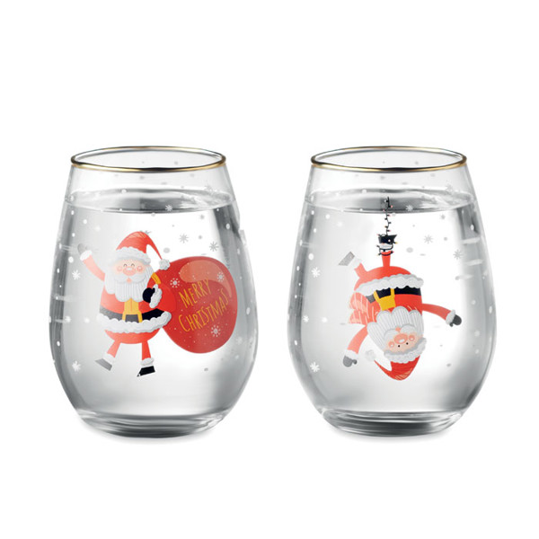 Set kozarcev Noel, 330ml, zlat rob