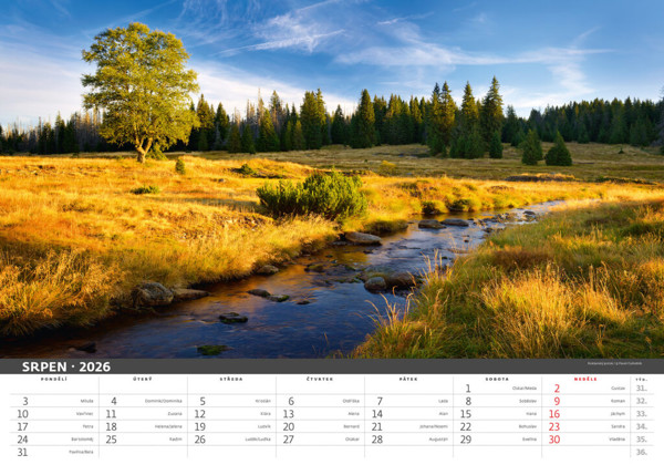 Nástěnný kalendář Šumava 2026