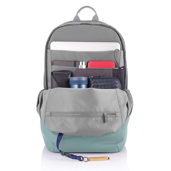 Xd Design Bobby Soft backpack, 15.6 inch, rPET - Mint Green / Light Grey
