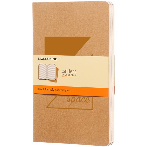 Moleskine Cahier Journal L - ruled - Kraft Brown