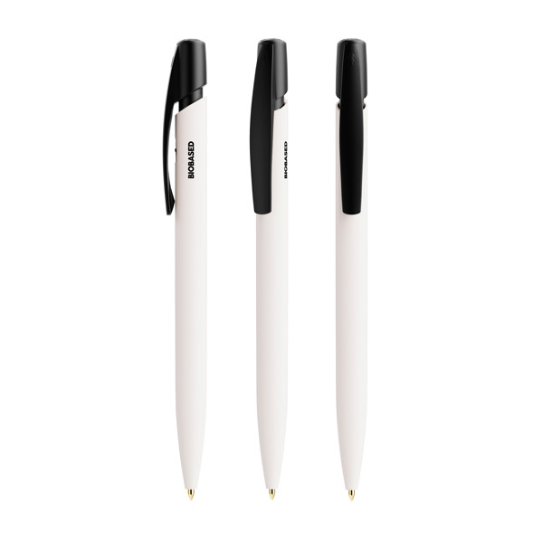 BIC® Media Clic BIO Based ballpen - White / Black Ink