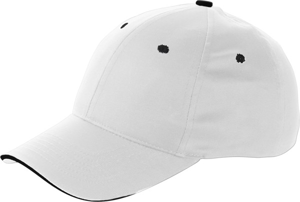 Cotton twill cap - White