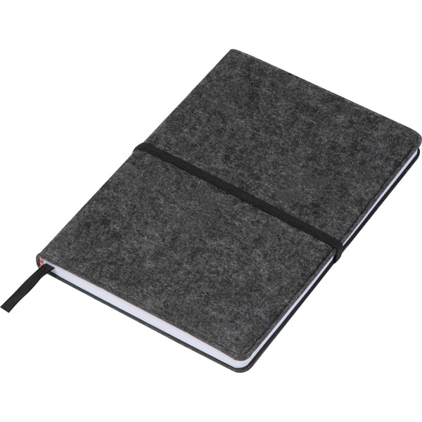 Felt notebook A5 ARCHIE - Silvergrey