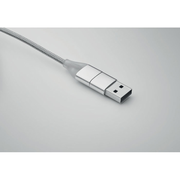 4 in 1 charging cable type C Blue - Silver