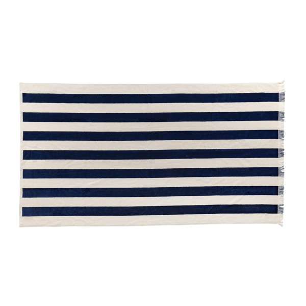 Serviette de plage Ukiyo Yukari AWARE™ Made in Europe - Bleu Marine