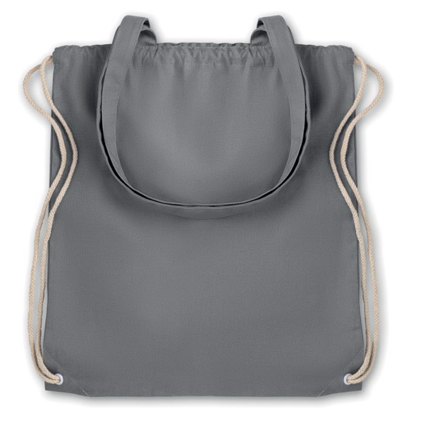 Moira platnena torba 2v1, 220g/m², 42x38cm - Siva