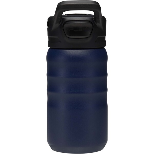 Knox 350 ml RCS recycled double wall stainless steel sport bottle with flip straw - Navy