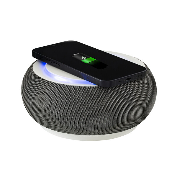 Haut-parleur sans fil avec chargeur sans fil 10 Watts DOTHAN - blanc