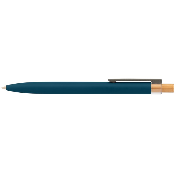 Stylo Reborn en aluminium recyclé - Bleu marine / Jet d’encre 4 couleurs