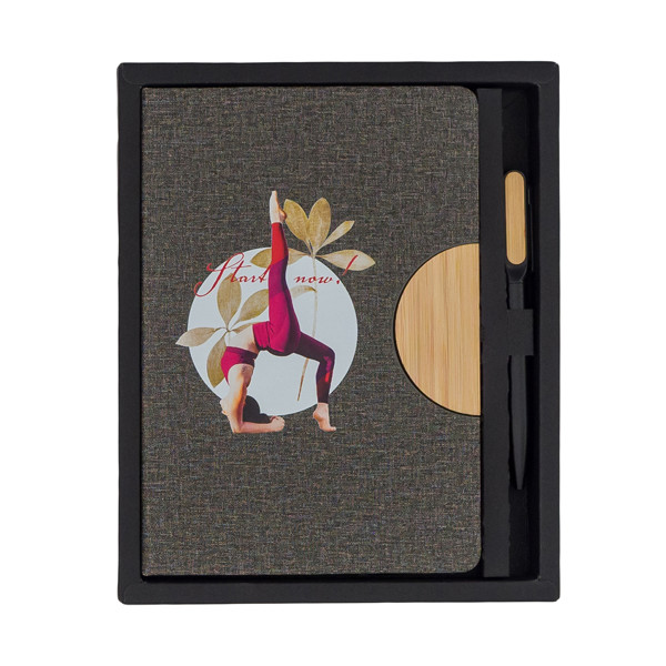Fold notepad & pen set - Grey