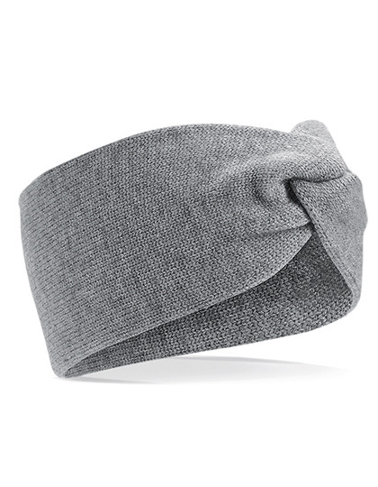 Twist Knit Headband - Grey Marl / One Size