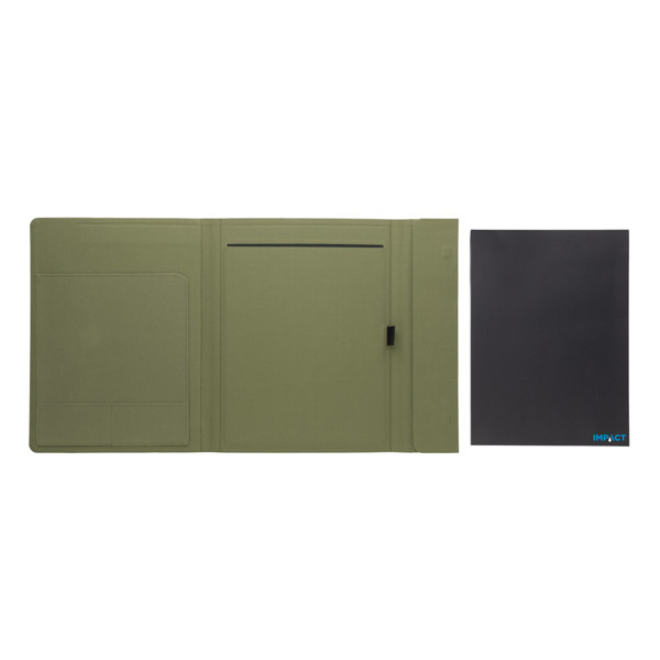 Impact Aware A4 portfolio, recycled polyester - Green