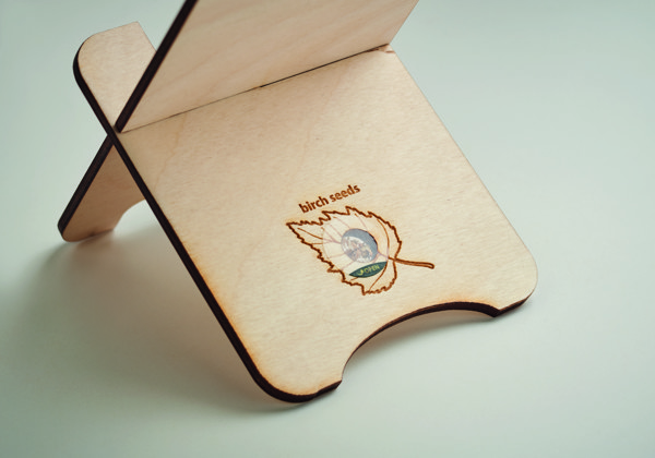 Birch Wood phone stand Grouw Stand