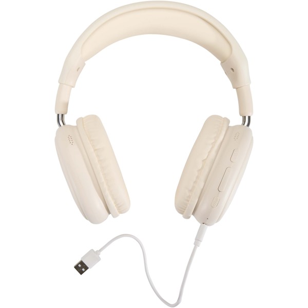 Alzir recycled plastic over-ear wireless Bluetooth® headset - White
