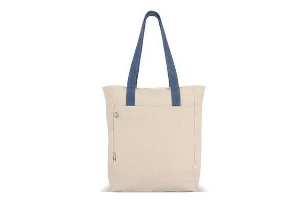 Sac carrier Canvas InSideOut Reuuz 33 x 42 x 10 cm - Ecru / Bleu gris