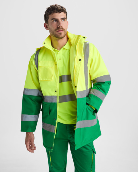 Av Parka Merak - VERDE JARDÍN/AMARILLO FLÚOR / 3XL