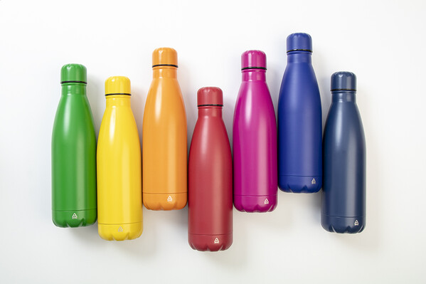 Recyklovaná Fľaša Z Nerez Ocele Refill - Black