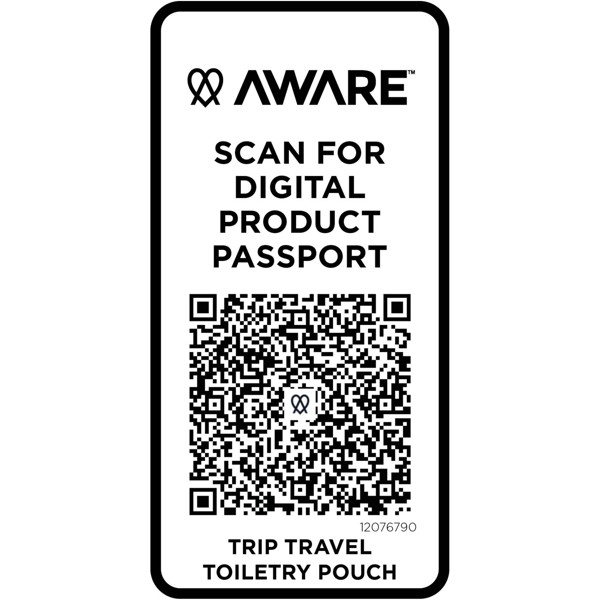 Trip Aware™ Recycelter Reisekulturbeutel 2 L - schwarz