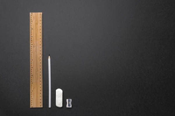 Timberson bamboo ruler 30cm, 6mm thick, double sided