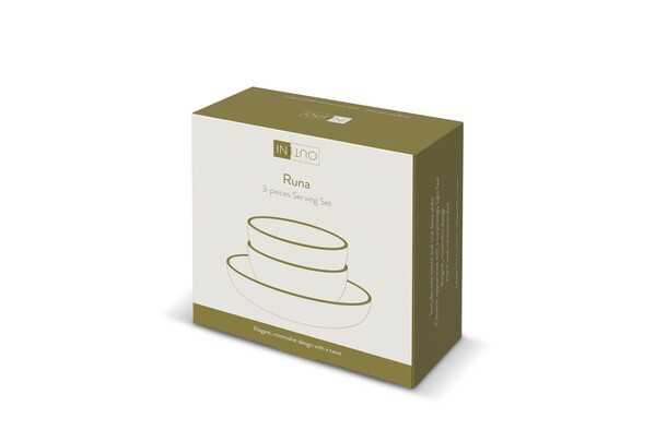 InSideOut 3-Piece Serving set Runa, made of rPET - White