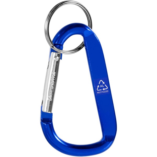 Porte-clés mousqueton Timor en aluminium recyclé RCS - Bleu royal