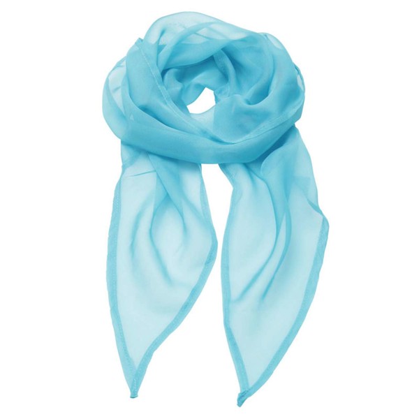 'Colours Collection' Plain Chiffon Scarf - Turquoise